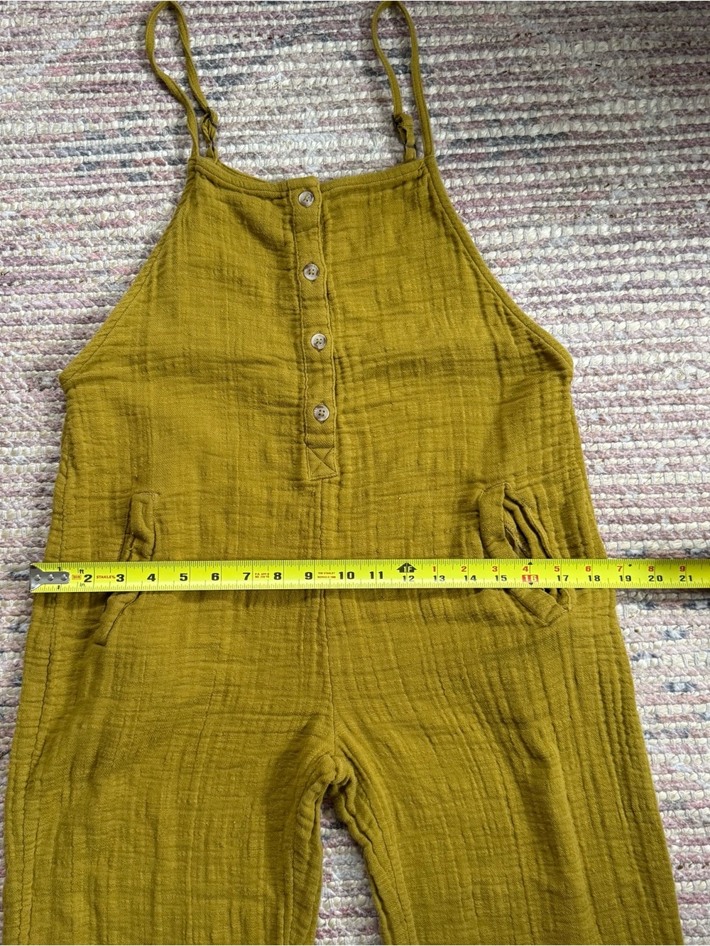 Billabong Mustard Yellow Gauze Jumpsuit - Picture 7 of 12